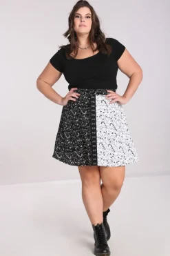 Hell Bunny Safety Pin Skirt Black New