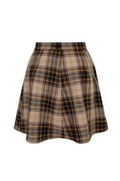 Hell Bunny Saffie Skirt Brown New