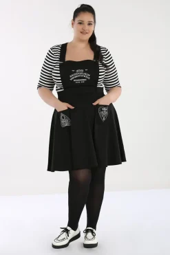 Hell Bunny Samara Pinafore Dress Black Best