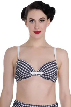 Hell Bunny Sammi Bikini Top Black Hot