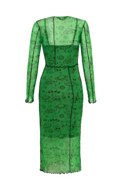 Hell Bunny Scully Dress Green Clearance