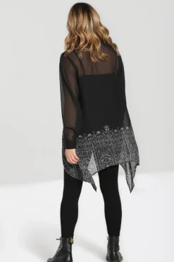 Hell Bunny Secret Gate Tunic Black Outlet