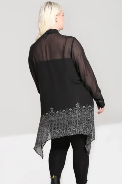 Hell Bunny Secret Gate Tunic Black Outlet