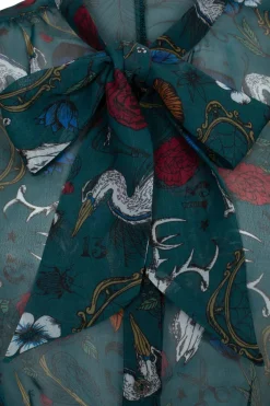 Hell Bunny Sianna Blouse Teal Best