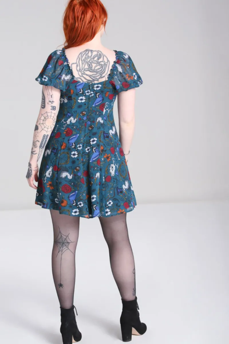 Hell Bunny Sianna Mini Dress Teal Best