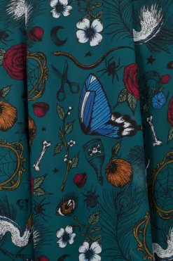 Hell Bunny Sianna Skirt Teal Outlet