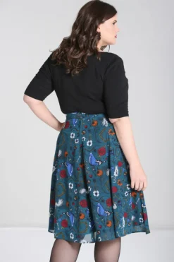 Hell Bunny Sianna Skirt Teal Outlet