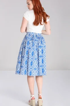 Hell Bunny Sicily Skirt Blue
