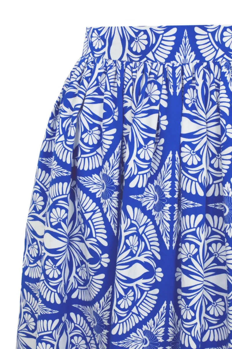 Hell Bunny Sicily Skirt Blue