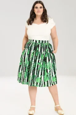 Hell Bunny Solana 50's Skirt Black Hot