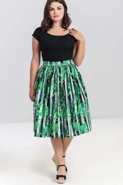 Hell Bunny Solana 50's Skirt Black Hot