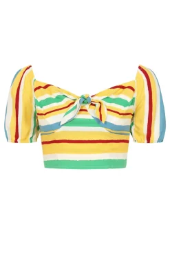 Hell Bunny Solange Crop Top MultiColour Sale