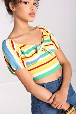 Hell Bunny Solange Crop Top MultiColour Sale