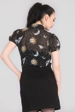 Hell Bunny Solaris Blouse Black