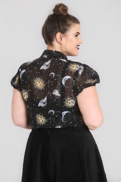 Hell Bunny Solaris Blouse Black