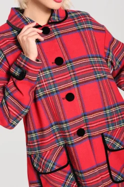 Hell Bunny Stanley Coat Red Hot