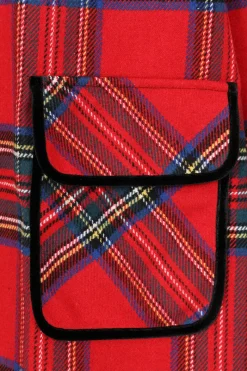 Hell Bunny Stanley Coat Red Hot