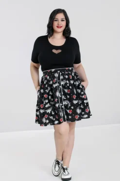 Hell Bunny Star Catcher Mini Skirt Black New