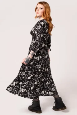 Hell Bunny Star Sign Midi Dress Black Outlet