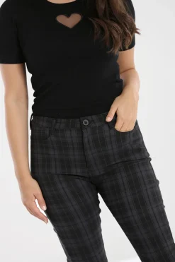 Hell Bunny Storm Skinny Trousers Grey Best