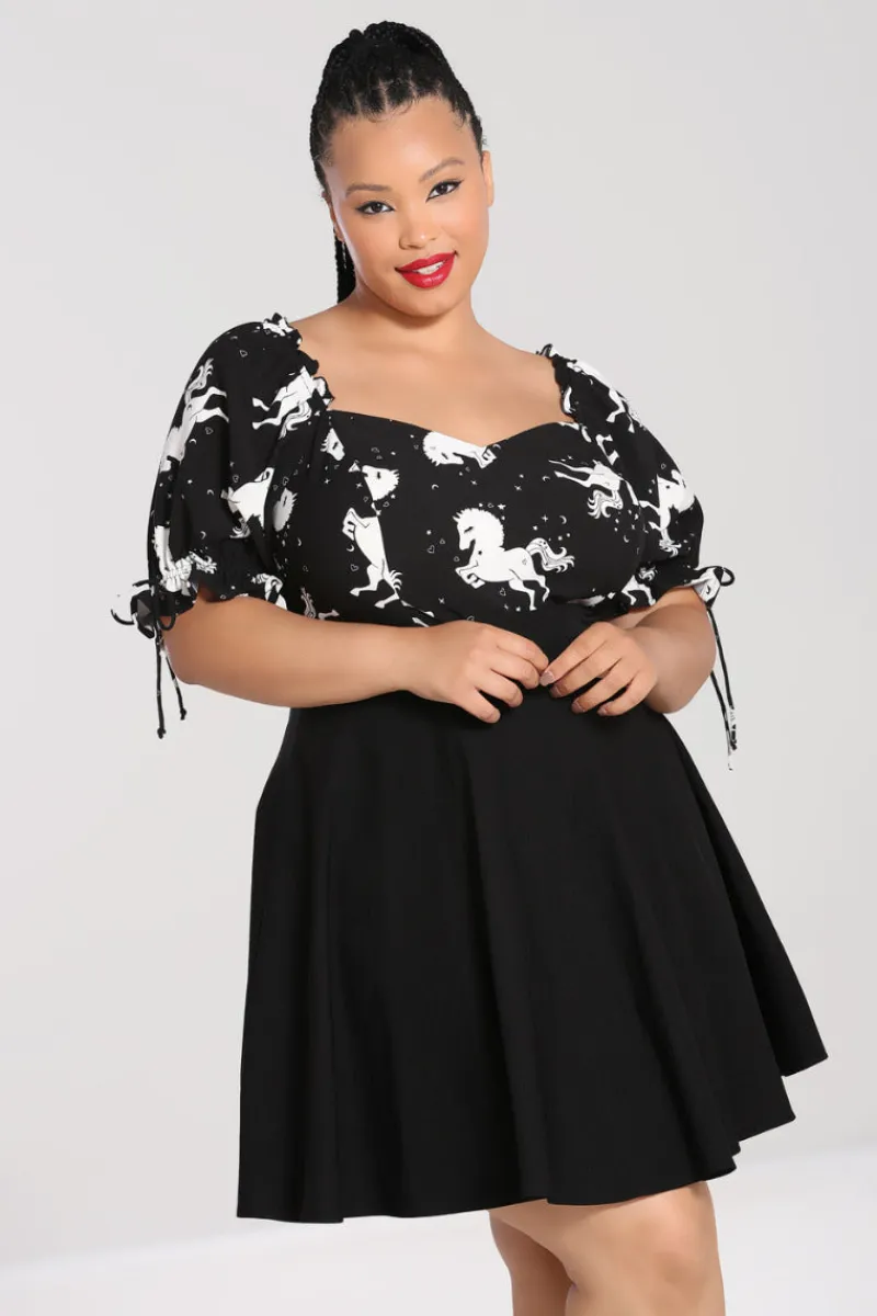 Hell Bunny Sullivan Top Black Best