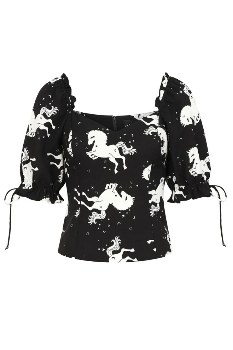 Hell Bunny Sullivan Top Black Best