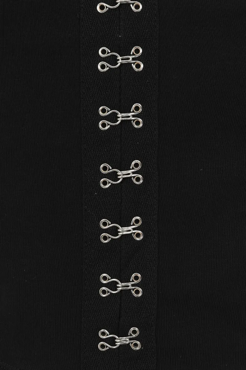 Hell Bunny Tabitha Crop Top Black Sale