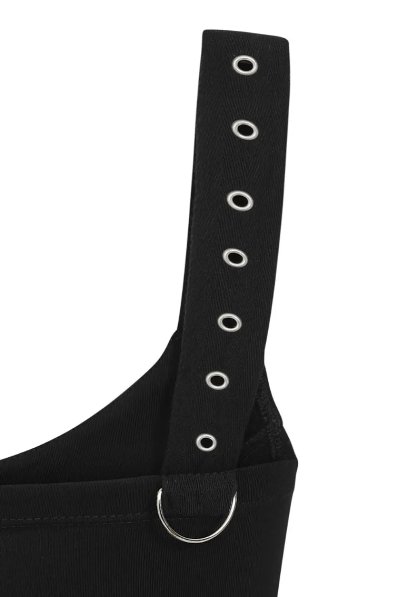 Hell Bunny Tabitha Crop Top Black Sale