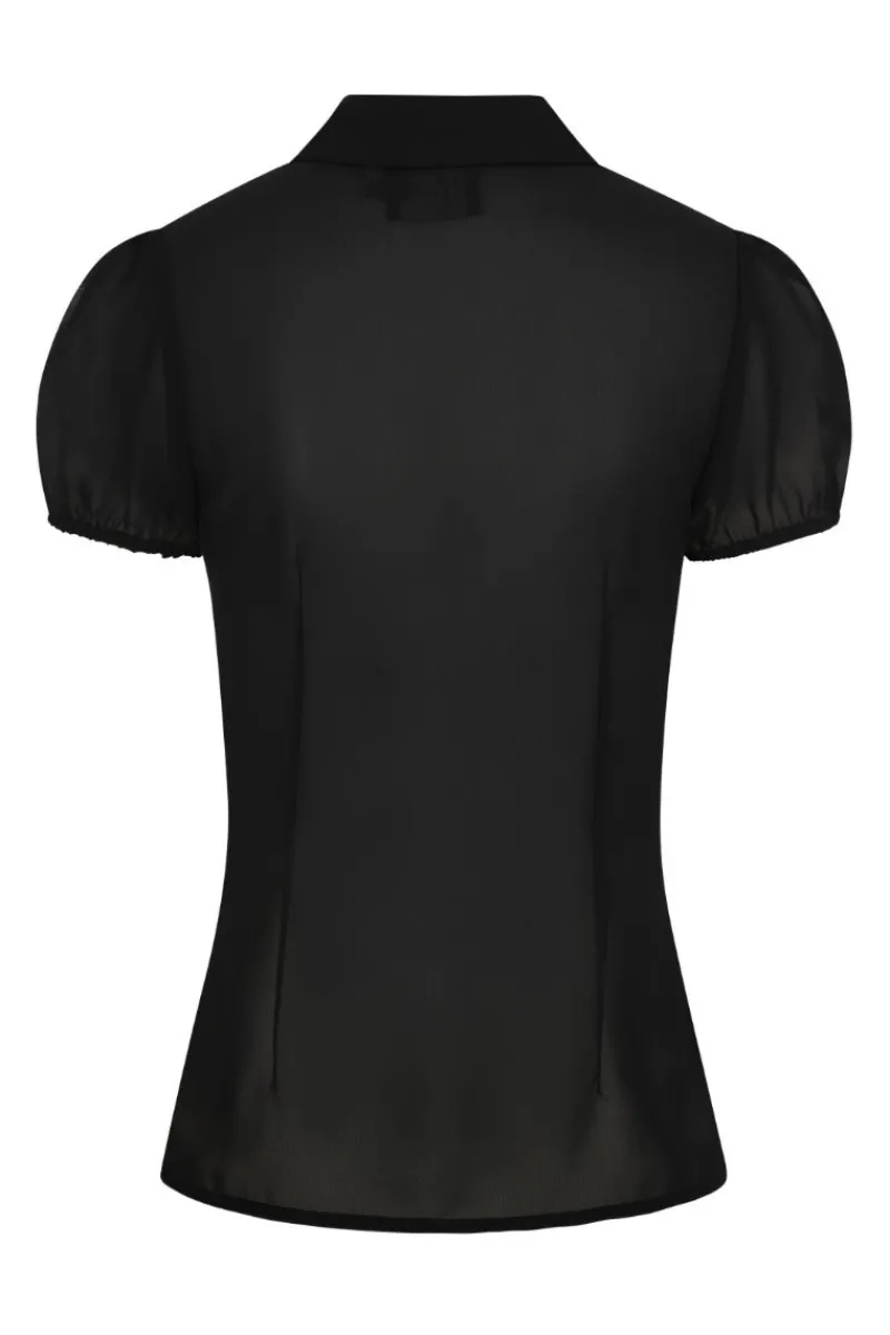 Hell Bunny Taffy Blouse Black Hot