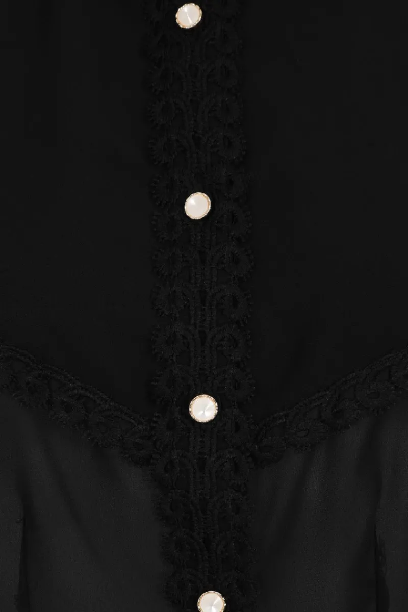 Hell Bunny Taffy Blouse Black Hot