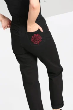 Hell Bunny Tallulah Jeans Black Hot