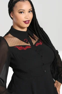 Hell Bunny Tallulah Mid Dress Black Discount