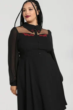 Hell Bunny Tallulah Mid Dress Black Discount