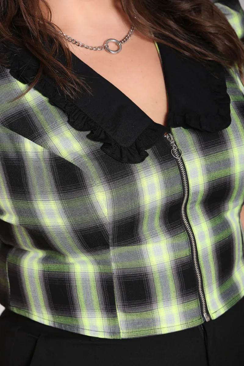 Hell Bunny Tammy Blouse Black Clearance