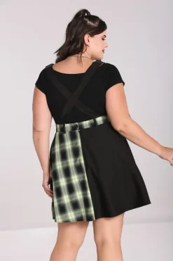 Hell Bunny Tammy Pinafore Dress Black New