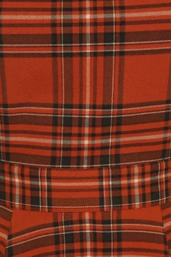 Hell Bunny Tawny Pinafore Dress Brown