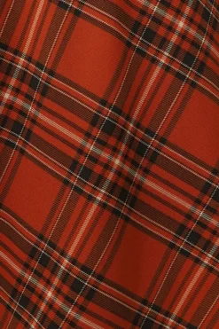 Hell Bunny Tawny Pinafore Dress Brown