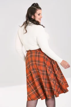 Hell Bunny Tawny Skirt Brown Sale