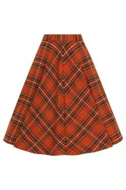 Hell Bunny Tawny Skirt Brown Sale