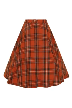 Hell Bunny Tawny Skirt Brown Sale