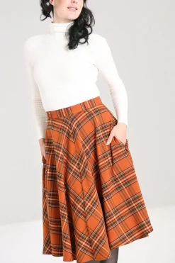 Hell Bunny Tawny Skirt Brown Sale