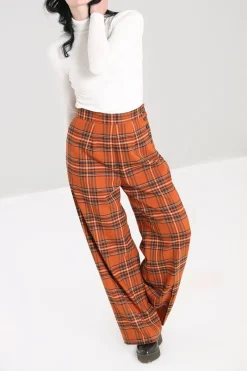Hell Bunny Tawny Trousers Brown Outlet