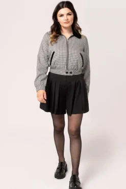 Hell Bunny Teddy Jacket Black/White Discount