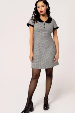 Hell Bunny Teddy Mini Dress Black/White Clearance