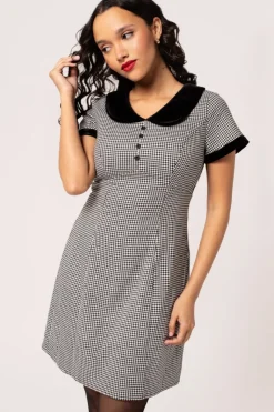 Hell Bunny Teddy Mini Dress Black/White Clearance