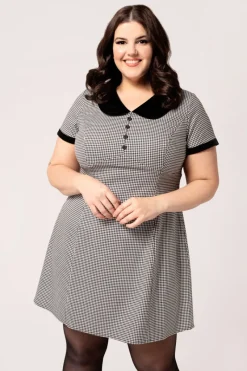 Hell Bunny Teddy Mini Dress Black/White Clearance