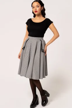 Hell Bunny Teddy Skirt Black/White Clearance