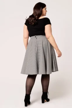 Hell Bunny Teddy Skirt Black/White Clearance