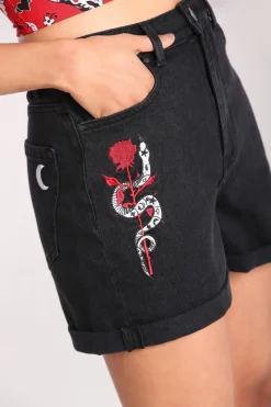 Hell Bunny Temptation Shorts Black Outlet