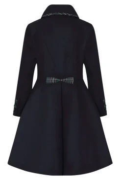 Hell Bunny Tiddlywinks Coat Navy Hot
